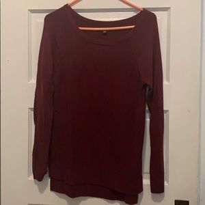 American eagle maroon waffle sweater